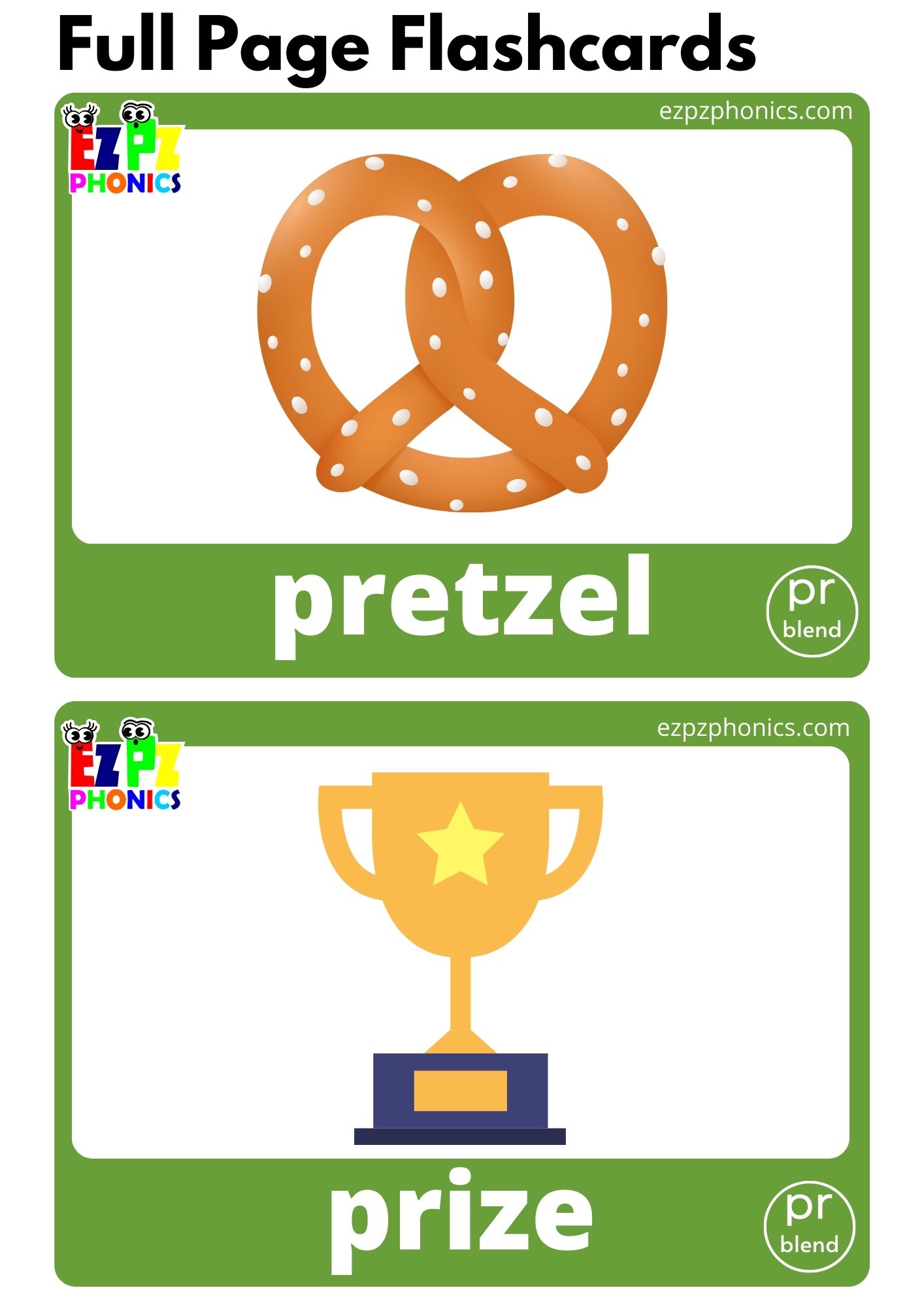 PR Blends Phonics Flashcards with Images and Words Download Free Printable PDF or View Online for Teaching Phonics to Kindergarten and ESL Students